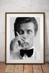 Roger Moore Print - Shaken Not Stirred 1968 - James Bond 007 - Vintage Art print