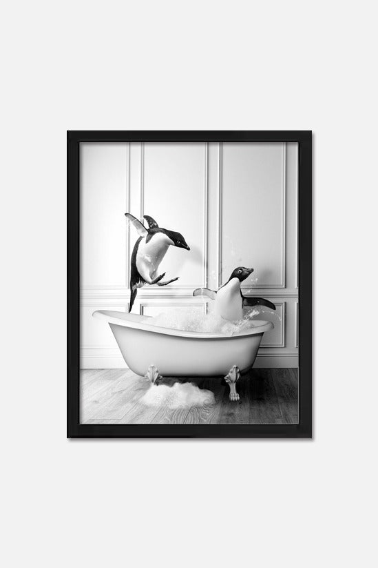 Fun in bathtub <br> (Penguins)