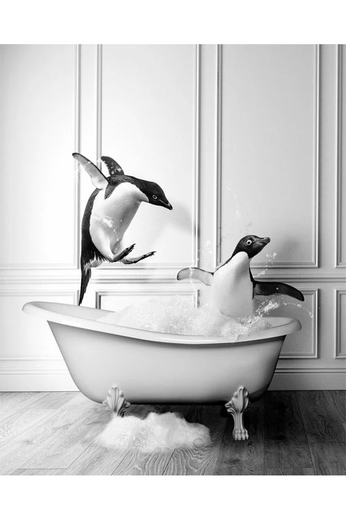 Fun in bathtub <br> (Penguins)
