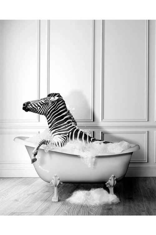 Fun in bathtub <br> (Zebra)